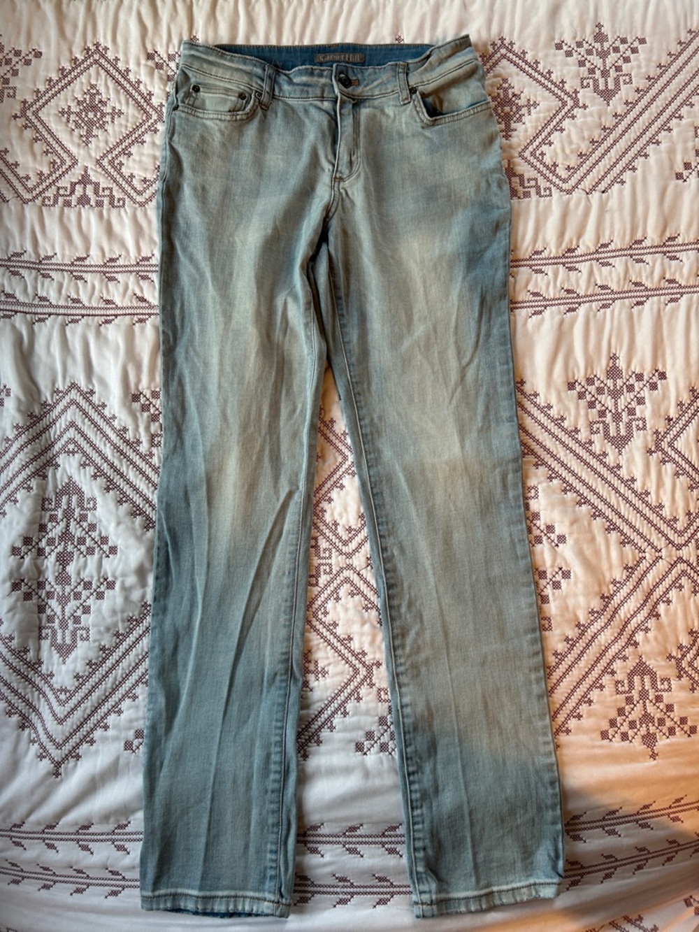 Garnet Hill Light Blue Straight Leg Jeans